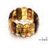 Bracciale wafer con wafer di ambra naturale multicolore, lunghezza 21 cm