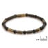 Bracciale con ambra cilindrica multicolore del Mar Baltico, lunghezza 20-21 cm