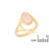 Ring met natuurlijke rozenkwarts, in 750 goud