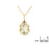 Anhänger mit natürlichem grünen Amethyst, in 750er Gold