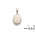 Pendentif avec opale et oxyde de zirconium, argent rhodié 925, 1,2+0,6 cm