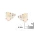 Cercei tip tip cu opal alb natural oval, din argint 925 rodiu