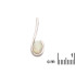 Pandantiv cu opal alb oval, din argint 925 rodiu, inaltime 2 cm