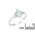 Ring met natuurlijk witte Australische shuttle-opaal, in gerhodineerd zilver 925