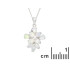 Colgante con ópalo y óxido de circonio, plata 925 rodiada, 2,3+0,8 cm