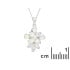 Hanger met opaal en zirkoniumoxide, 925 gerhodineerd zilver, 2,3+0,8 cm