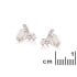 Clous d'oreilles avec opale ovale et oxyde de zirconium, en argent rhodié 925