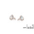 Clous d'oreilles avec opale goutte et oxyde de zirconium, en argent rhodié 925