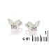 Boucles d'oreilles avec opale et oxyde de zirconium, en argent rhodié 925
