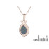 Pendentif avec opale bleue doublet d'Australie goutte, en argent rhodié 925