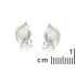Orecchini con opale ovale e ossido di zirconio, in argento 925 rodiato