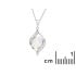 Colgante con ópalo y óxido de circonio, en plata 925 rodiada, altura 1,7 cm