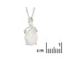Pandantiv cu opal alb oval, din argint 925 rodiu, inaltime 1,5 cm
