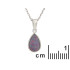 Pendente goccia doppietto opale blu, argento 925 rodiato, altezza 1+0,6 cm