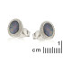 Pendientes con doblete de ópalo y óxido de circonio, plata 925 rodiada
