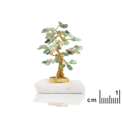8cm Tree of Happiness with Aventurine and Greek Marble