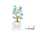 Arbre du bonheur de 8 cm avec turquoise et marbre grec