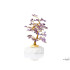 Glücksbaum 13 cm mit Amethyst (105 Blütenblätter) und griechischem Marmor