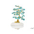 Arbre du bonheur 16-17 cm avec turquoise (95 pétales) et marbre grec