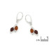 Pendientes con ámbar multicolor del Mar Báltico, plata 925 rodiada