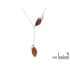 Collier avec ambre multicolore naturel de la mer Baltique, en argent rhodié 925