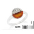 Ring mit natürlichem Cognac-Bernstein aus der Ostsee, gefertigt aus rhodiniertem Silber 925