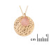 Necklace with rose quartz and pearls, in 925 gold plated silver, length 42 + 3 cm