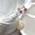 Necklace with rose quartz and pearls, in 925 gold plated silver, length 42 + 3 cm