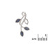 Hanger met doublet blauwe opaal van Australia shuttle, in gerhodineerd zilver 925