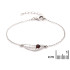 Bratara fluture cu chihlimbar cognac, din argint 925 rodiu, lungime 17+3 cm