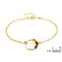 Pulsera con lanzadera de ámbar multicolor, en plata dorado 925, longitud 16+3 cm
