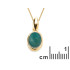 Pendentif avec opale bleue doublet, en argent doré 925, hauteur 1 cm