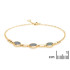 Bracciale con opale blu doppietto ovale, in argento dorato 925, lunghezza 18+1 cm