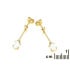 Boucles d'oreilles pendantes avec opale blanche ovale, en argent doré 925