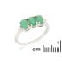 Multi-stone ring met ovale natuurlijke groene aventurijn, in 925 gerhodineerd zilver