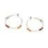 Earrings with multicolored Baltic Sea amber, 925 rhodium-plated silver