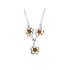 Colier cu chihlimbar cognac, din argint 925 placat cu rodiu, lungime 43 + 4 cm
