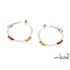 Earrings with multicolored Baltic Sea amber, 925 rhodium-plated silver