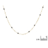 Collier avec spinelle noir naturel, en argent doré 925, longueur 35+5 cm