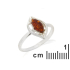Ring met natuurlijke cognac barnsteen uit de Oostzee, in 925 gerhodineerd zilver