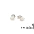 Cercei tip știft cu picătură de opal alb natural, din argint 925 placat cu rodiu