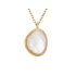 Collier avec quartz rose naturel, en argent doré 925, longueur 42 + 3 cm