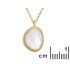 Collier avec quartz rose naturel, en argent doré 925, longueur 42 + 3 cm