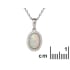 Pendentif avec opale et oxyde de zirconium, argent rhodié 925, hauteur 1+0,5 cm