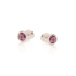 Pendientes con amatista violeta natural, en plata 925 rodiada