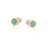 Earrings with natural blue amazonite, in rhodium silver 925