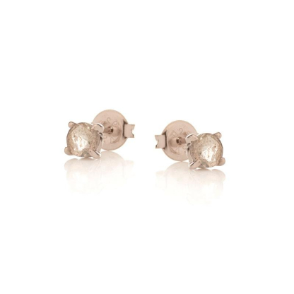 Brincos com labradorita natural multicolorida, em prata 925 com banho de ródio