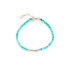 Bracelet with blue amazonite, 925 rhodium silver, 15.5 + 3 cm