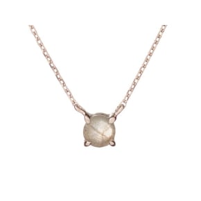 Collier avec labradorite multicolore, en argent rhodié 925, longueur 42 + 3 cm