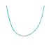 Necklace with natural blue amazonite, in 925 rhodium silver, length 40 + 5 cm